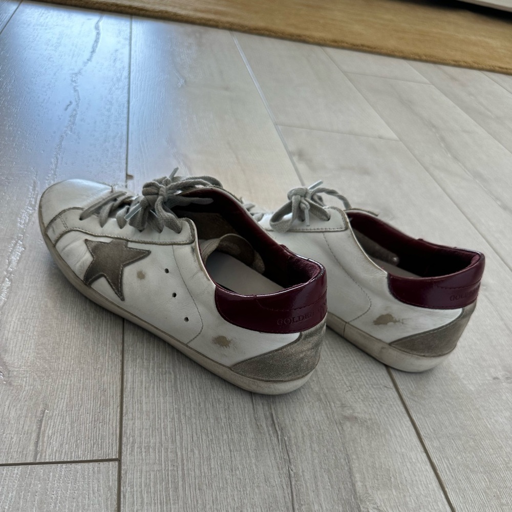 Golden goose white sneaker Burgundy detail size 38